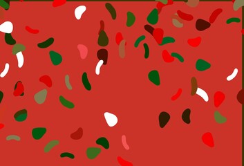 Light Green, Red vector texture with random forms.