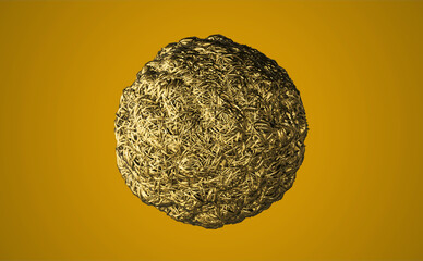 background made of golden circles forms eco materials.