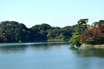 10月秋晴れ 多摩湖湖畔