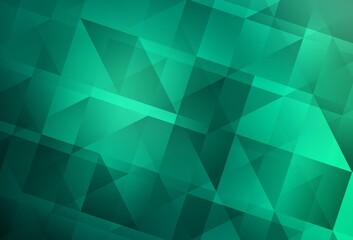 Light Green vector polygonal template.