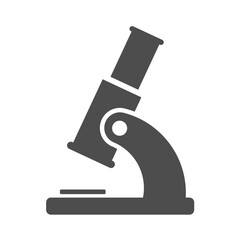 microscope vector icon isolated on white. microscope silhouette icon for web, mobile apps, ui design and print