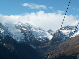 ski resort in the russian mountains