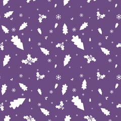 Christmas seamless pattern, Xmas poster design template, vector illustration 