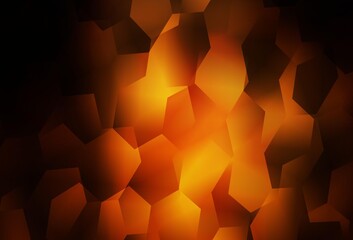 Light Red vector background with hexagons.