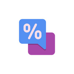 Sale Commission Flat Icon, Logo, Vector