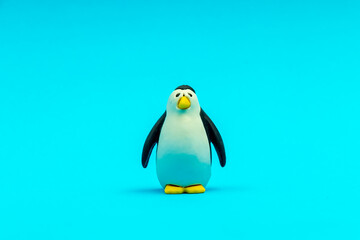 rubber toy isolated on a blue background