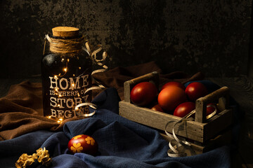 easter eggs still life