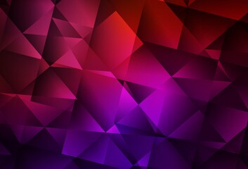 Dark Pink, Yellow vector abstract polygonal pattern.