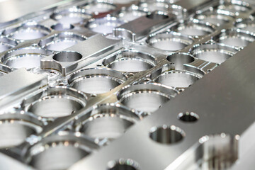 work surface and appearance of injection punch or press metal mold production from manufacture by...