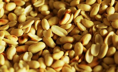 peeled roasted peanuts for background