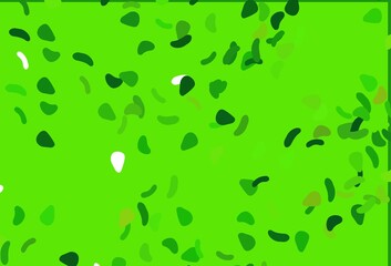 Light Green vector backdrop with abstract shapes.