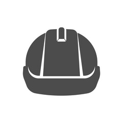 Safety construction helmet icon. Front view construction helmet sign Vector illustration.