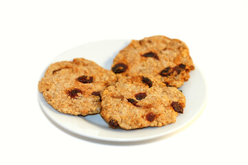 Natural oatmeal bakes with berries baked at home for vegetarians, handmade