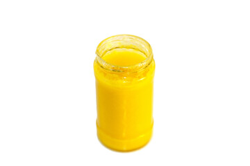 A can of freshly squeezed orange smoothie isolated