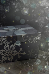 new year's Christmas gift, magic, Christmas surprise on a dark background