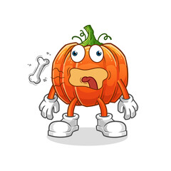pumpkin burp mascot. cartoon vector