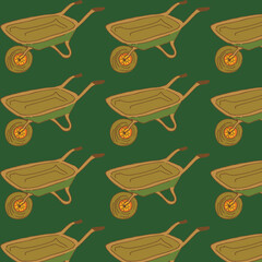 pattern GREEN GARDEN WHEELBARROW FOR GARDEN