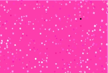 Light Pink vector backdrop with lines, circles, rhombus.