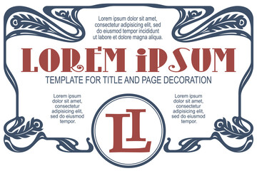 Vector template flyer, invitations or greeting cards.