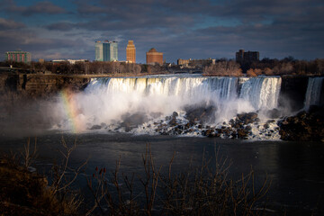 Niagara falls at sunset