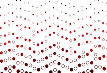 Light Red vector template with circles.