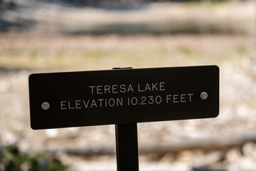 Teresa Lake Elevation Sign