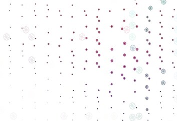 Light Purple vector cover with beautiful snowflakes.