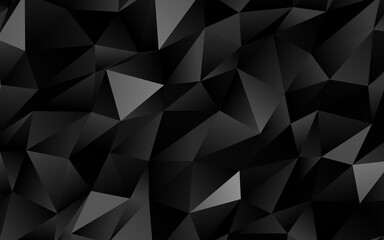 Dark Silver, Gray vector shining triangular background.