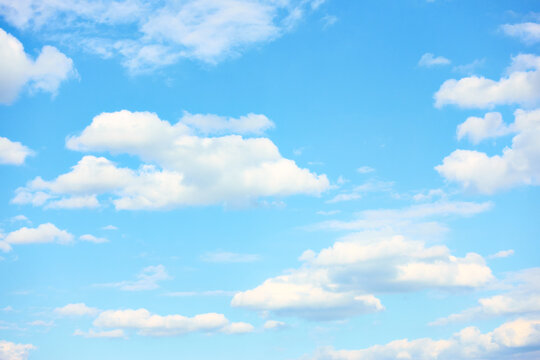 Light blue sky with white clouds in fine weather