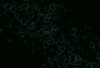 Light Blue, Green vector background with bubbles.