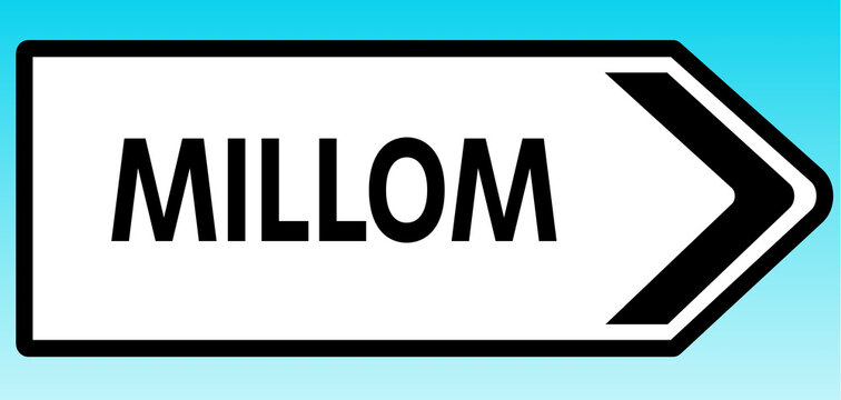 Millom Road sign