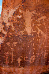 Naklejka premium Pictograph panel near Moab, Utah