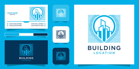 Building location logo and business card design 