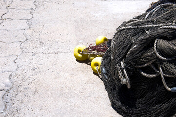 fishing nets and ropes