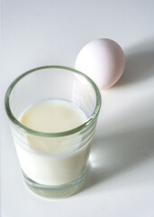 Glass of milk and whole egg a must have protein and calcium source