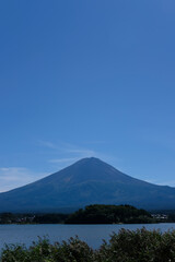 Fototapeta na wymiar 河口湖と富士山
