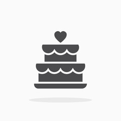 Wedding cake icon.