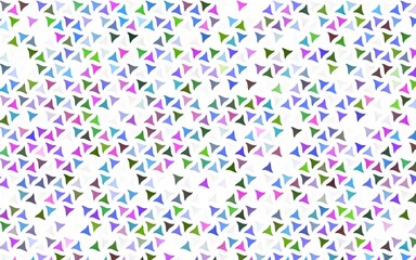 Light Multicolor, Rainbow vector seamless template with crystals, triangles.