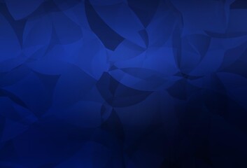 Obraz premium Dark BLUE vector gradient triangles texture.