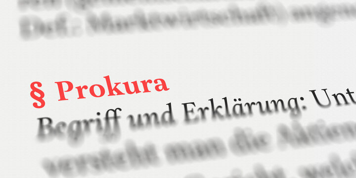 Prokura rechtlich erkl&auml;rt mit Paragraph Zeichen