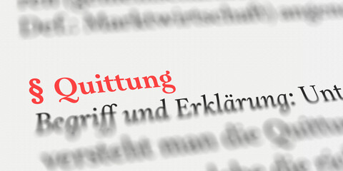 Quittung rechtlich erklärt mit Paragraph Zeichen