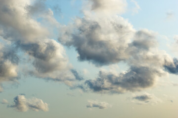 multi colored layered clouds of the lower tier