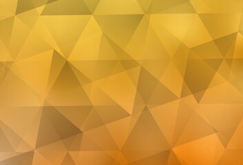 Obraz premium Light Yellow vector abstract polygonal background.