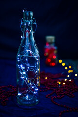 illuminated fairy lights micro lights inside glass bottles holiday ornaments