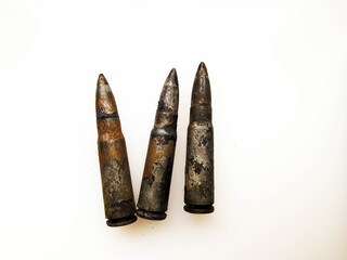 Сartridges for weapons. Bullet for  weapons.
