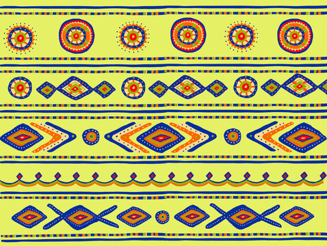 Ornament for porcelain or textiles in ethnic style. It is based on Evenk and oriental motifs. 