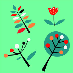 Floral ornament is an ornament based on ethnic motifs. For printing on fabric or for other purposes.