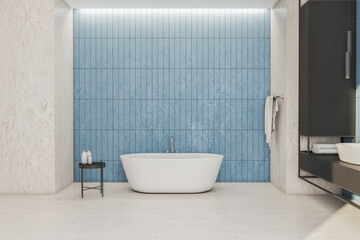 Naklejka na ściany i meble Clean bath in modern bathroom