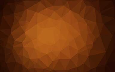 Dark Orange vector polygonal template.