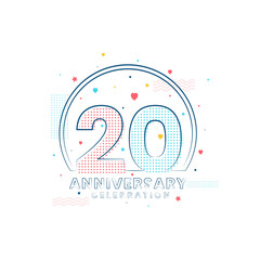 20 years Anniversary celebration, Modern 20 Anniversary design